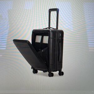Calpak Hue Front Pocket Black Carry-On Luggage - NEW